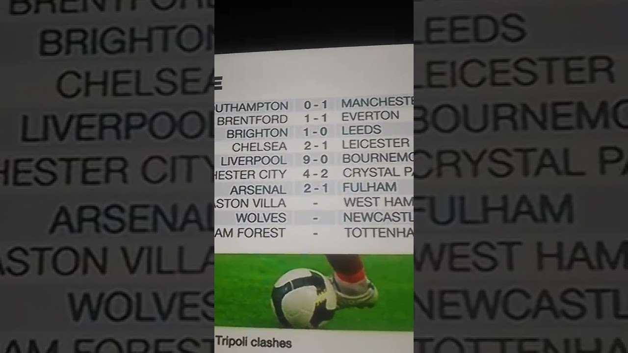 Premier League Live Score Today: EPL Match Results & Updates on France24 Sports