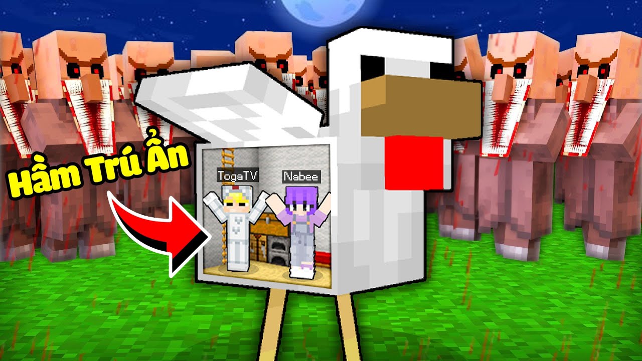 Tô Gà Thử Thách 24H Xây Hầm Trú Ẩn Bên Trong Con Gà Chống Đại Dịch Dân Làng.EXE Trong Minecraft-Thử Thách 24H Xây Hầm Trú Ẩn Trong Tô Gà Minecraft: Chống Đại Dịch Dân Làng.EXE