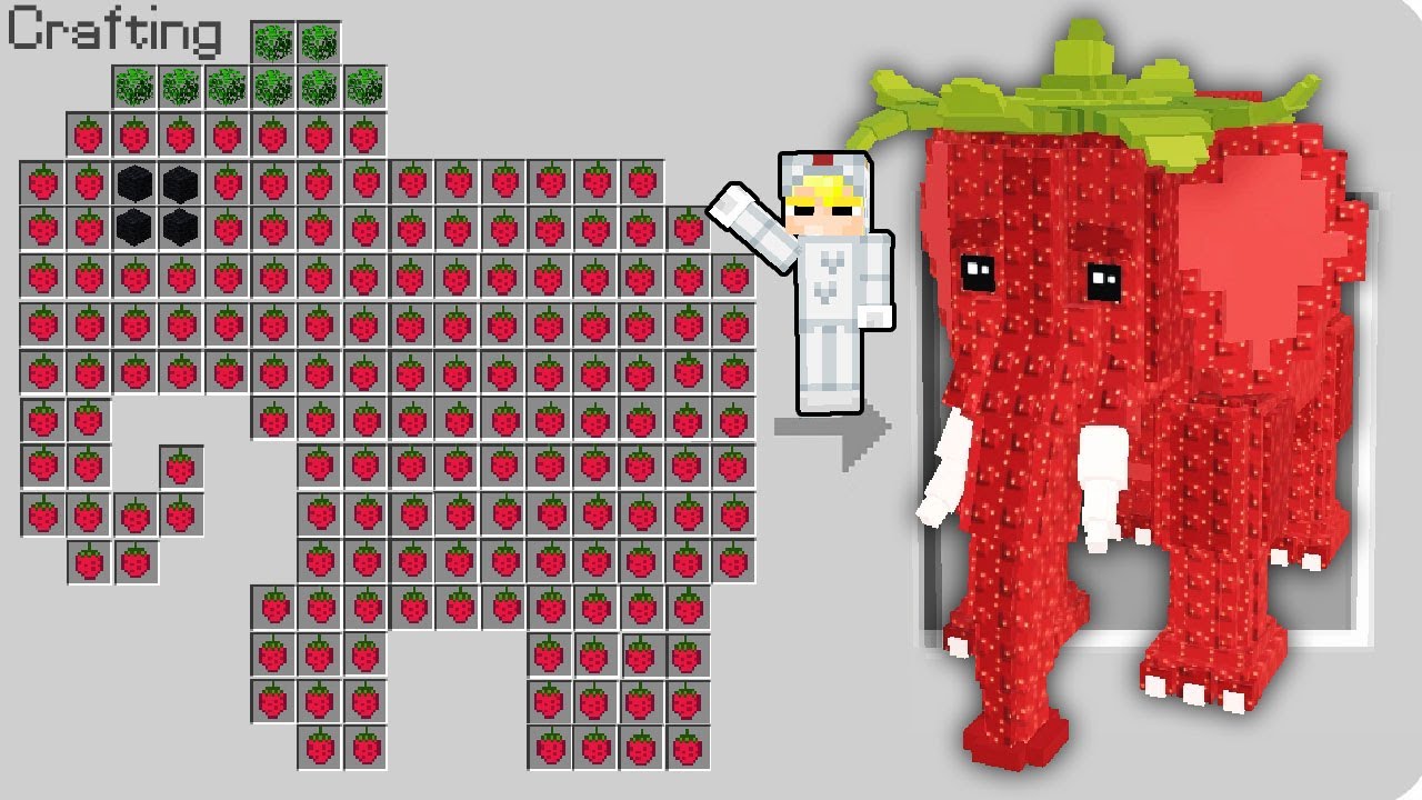 Cách Tô Gà Chế Tạo Strawberry Elephant Trong Minecraft!-Cách Tô Gà Chế Tạo Strawberry Elephant Trong Minecraft Chi Tiết