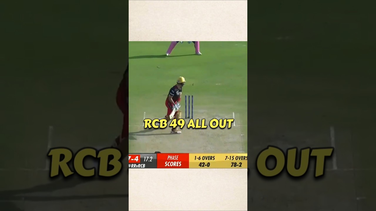RCB vs RR 2023: Watch RCB’s Humiliating 59 All Out – IPL’s 3rd Lowest Total Ever