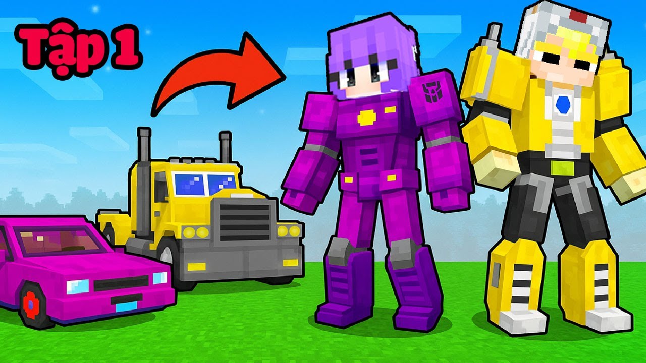 Tô Gà Trở Thành Robot Biến Hình Transformer Trong Minecraft (Tập 1)-Tô Gà Biến Hình Robot Transformer Trong Minecraft (Tập 1)