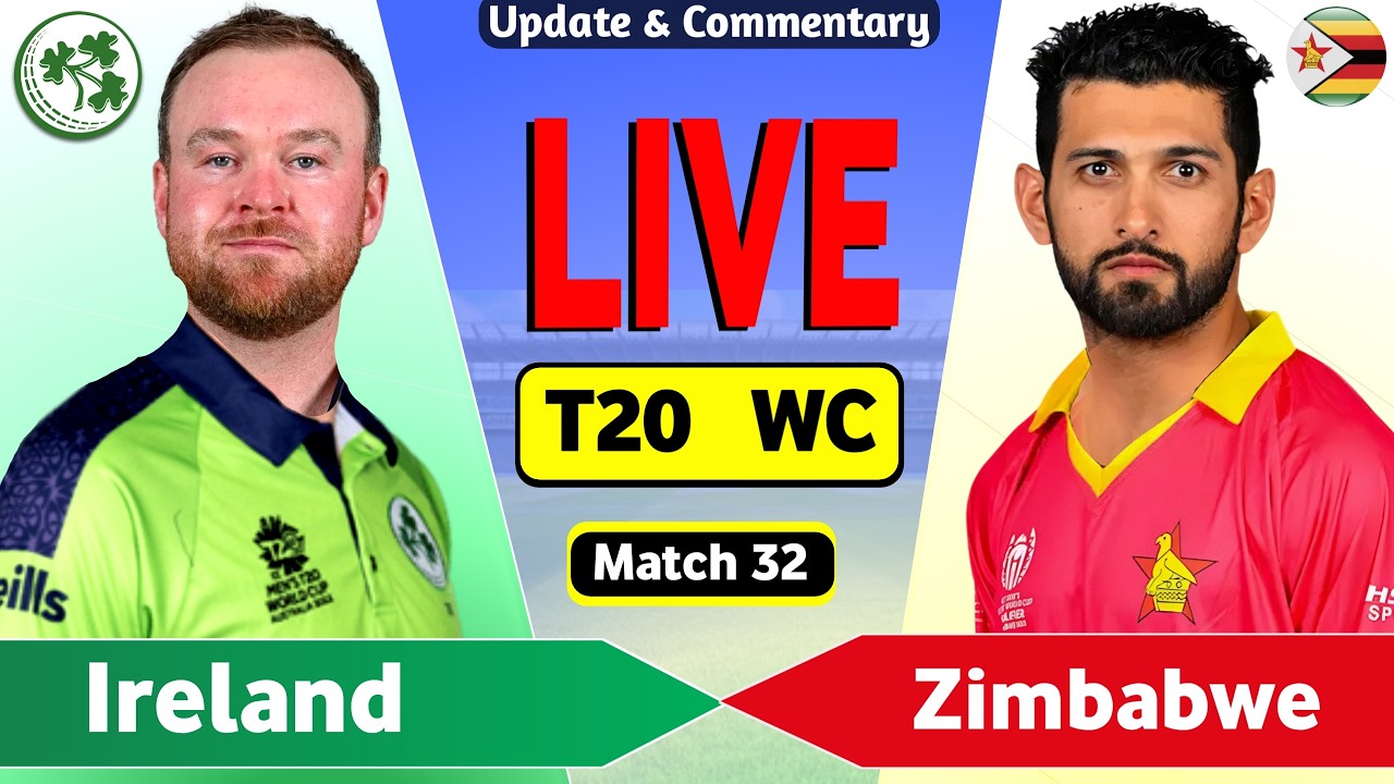 Live: Zimbabwe vs Ireland Score, T20 World Cup Match 32 Analysis | ZIM vs IRE Live Commentary