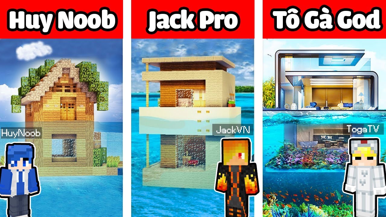 TÔ GÀ THỬ THÁCH 24H XÂY NHÀ AN TOÀN DƯỚI BIỂN TRONG MINECRAFT*TÔ GÀ XÂY NHÀ TRÊN MẶT NƯỚC SIÊU ĐẸP-24 Giờ Thử Thách Xây Nhà Dưới Biển Minecraft – Tô Gà Official