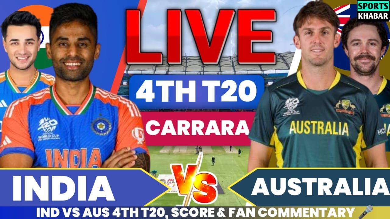 Ind vs Aus 4th T20 2025 Live Score, Highlights & Hindi Commentary: India vs Australia Live