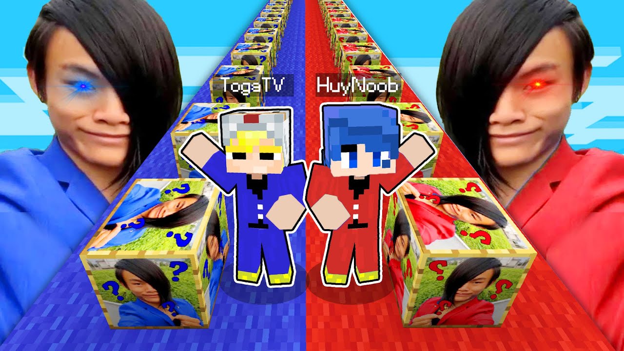 TÔ GÀ THỬ THÁCH 24H ĐẬP LUCKY BLOCK KHỨA ÁO XANH VÀ KHỨA ÁO ĐỎ SIÊU KINH DỊ TRONG MINECRAFT-Thử Thách 24H Minecraft: Tô Gà Đập Lucky Block Khứa Áo Xanh & Đỏ Kinh Dị
