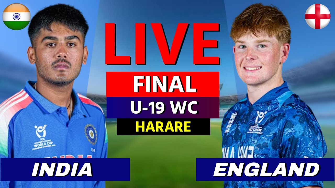 IND vs ENG U19 World Cup 2026 Final Live Score: India vs England Live Cricket Commentary