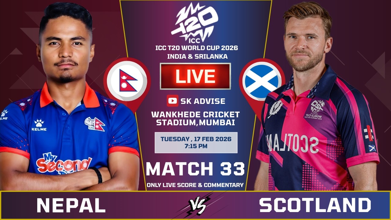 Nepal vs Scotland Live Score, World Cup 2026: NEP vs SCO Live Commentary & Scorecard