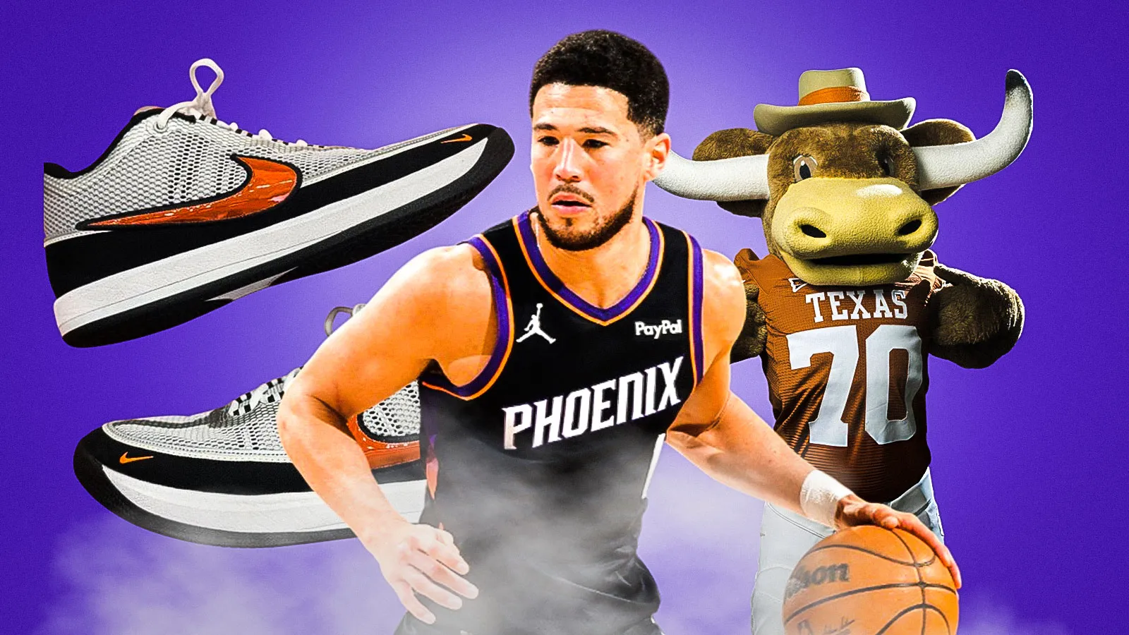 Devin Booker rocks the ‘Texas Longhorns’ Nike Buc 2 PE