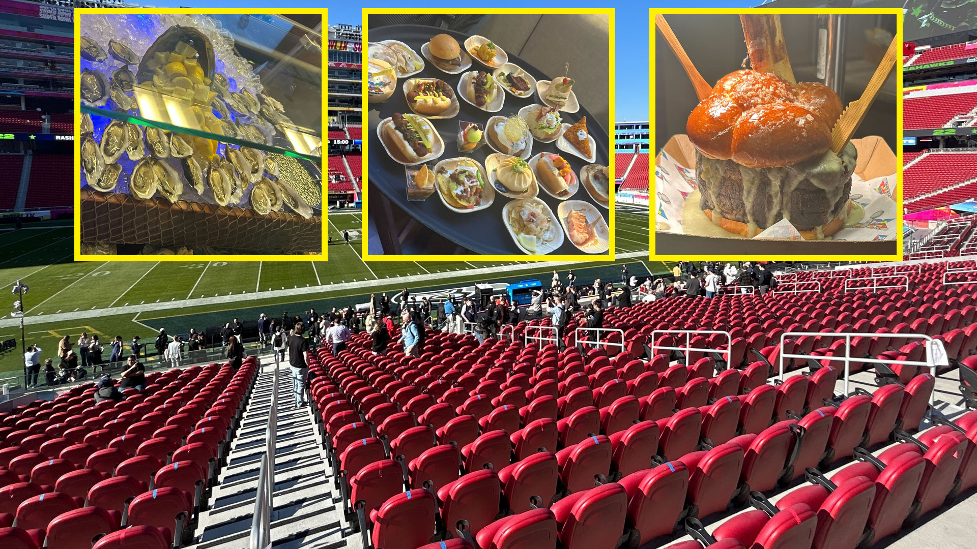 180 美元的超級碗 XL 漢堡、巨額雞尾酒和一次性牡蠣讓 NFL 球星們驚嘆不已，不遺餘力