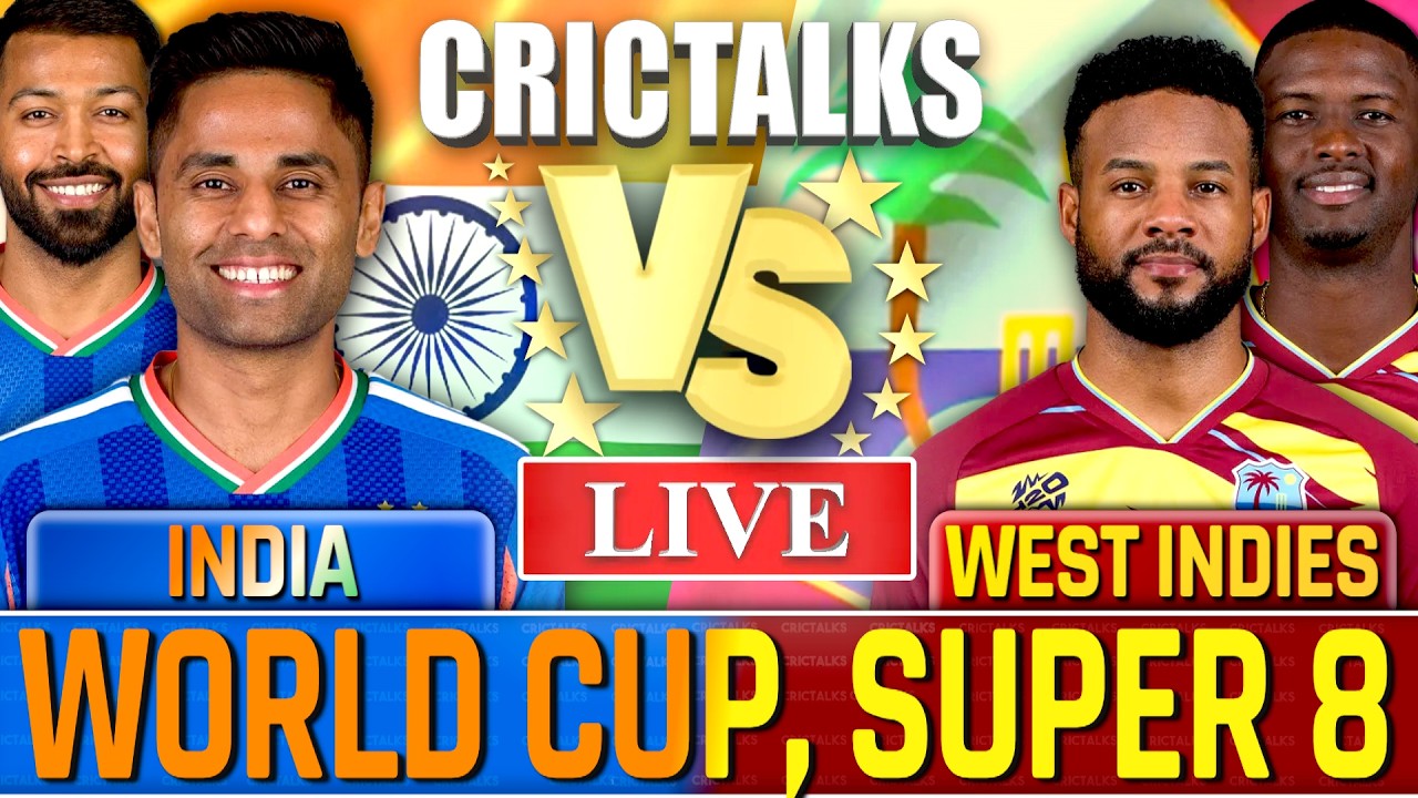 IND vs WI Live Score: India vs West Indies T20 World Cup 2026 Match Today Commentary & Updates