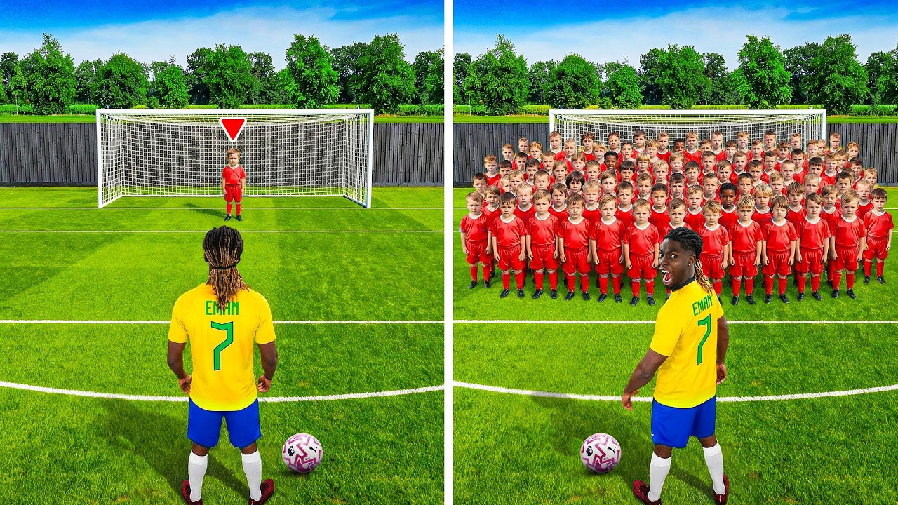 1 Pro Footballer vs 100 Kids: Who Wins? (Indian Football Challenge)