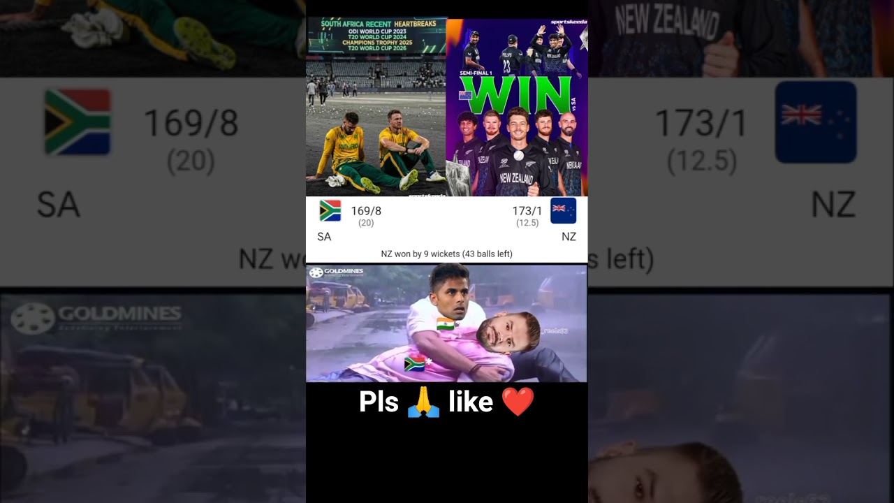 NZ vs SA T20 World Cup Funny Moments 😂 | New Zealand vs South Africa Memes #Cricket
