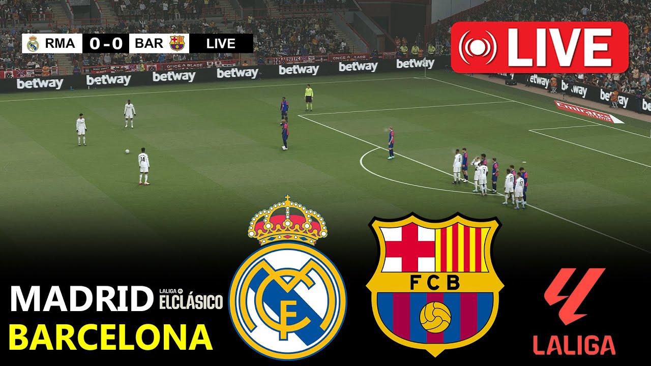 Real Madrid vs Barcelona Live: El Clasico La Liga 2025/26 | PES 21 PC Gameplay Simulation