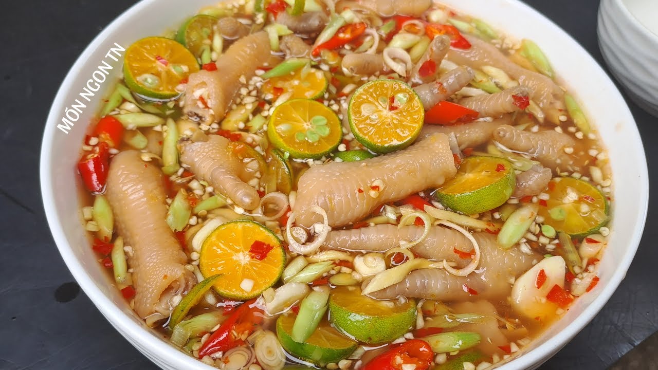 CHÂN GÀ NGÂM SẢ TẮC giòn ngon món ngon chống ngán đơn giản dễ làm-Cách Làm Chân Gà Ngâm Sả Tắc Giòn Ngon, Đơn Giản Tại Nhà