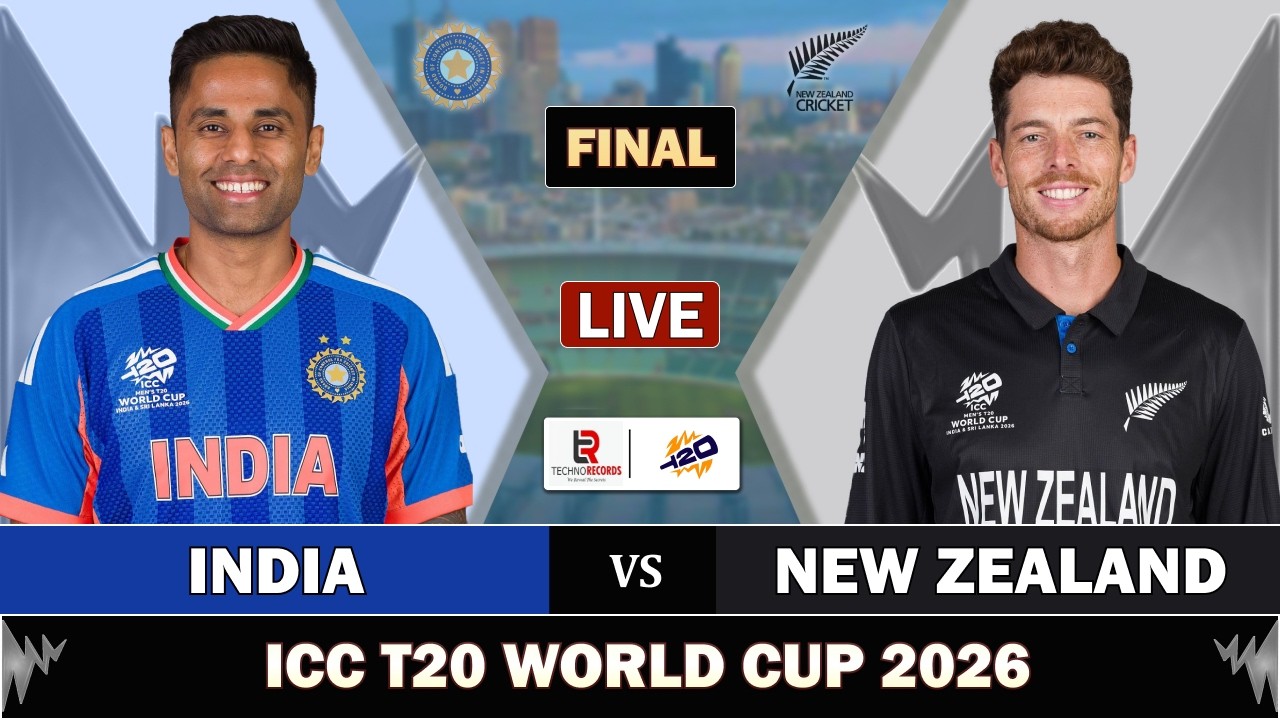 IND vs NZ T20 World Cup 2026 Final Live: India vs New Zealand Score, Commentary & Updates