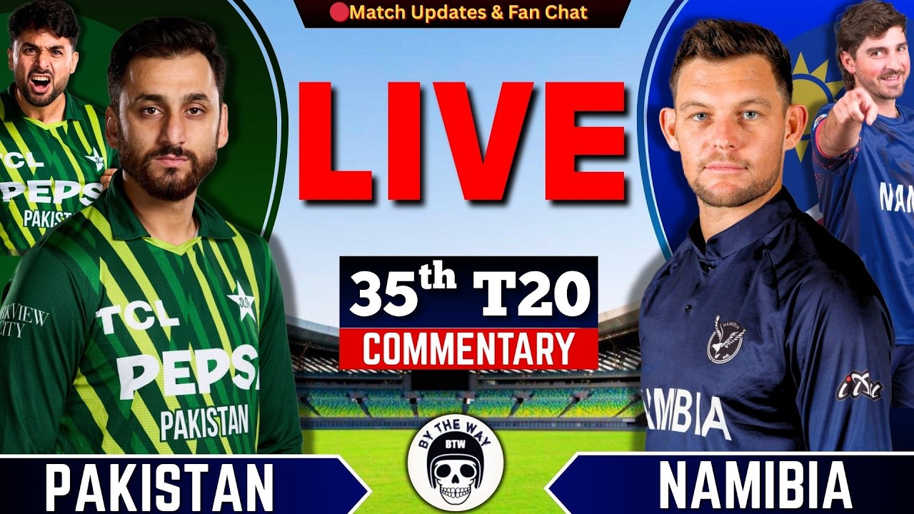 PAK vs NAM Live Score: Pakistan vs Namibia T20 World Cup Live Commentary & Streaming Scorecard