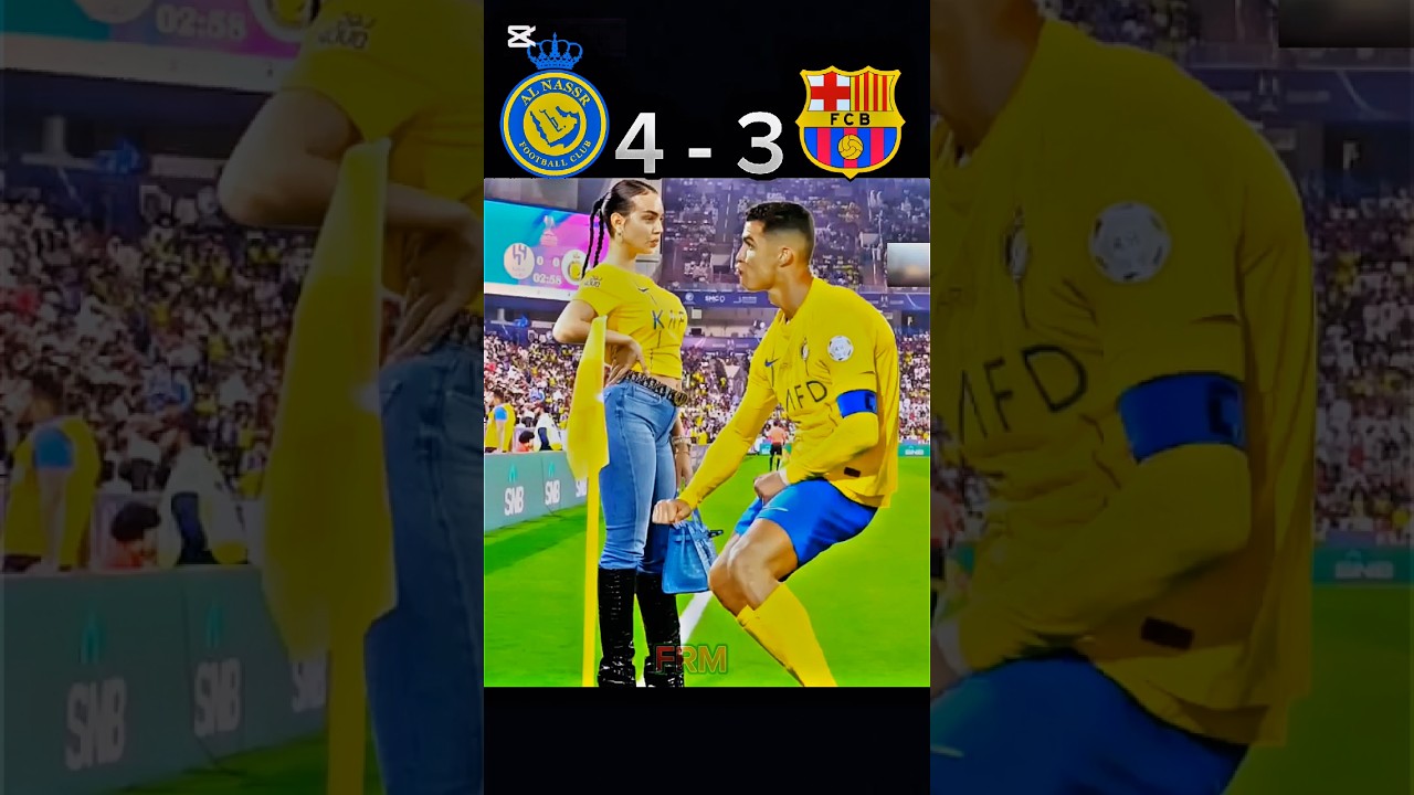 Al Nassr vs Barcelona: Messi vs Ronaldo Imaginary Match #shorts