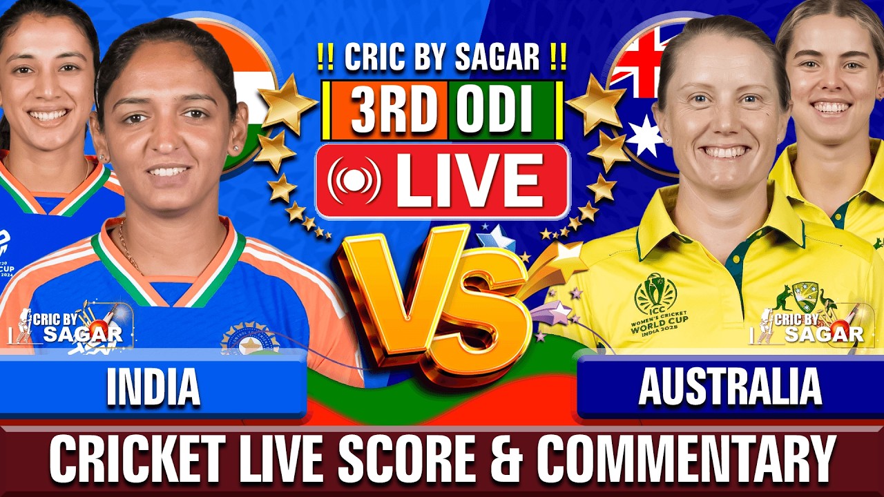 IND vs AUS Women’s 3rd ODI Live Score & Commentary: India vs Australia Live Updates | Sagar Sinha