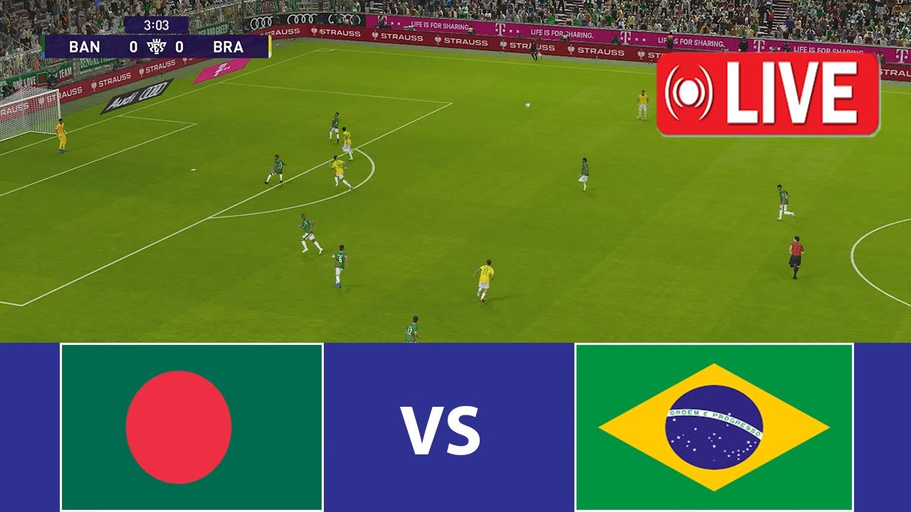 Brazil vs Bangladesh Live Score: BAN vs BRA Football Match Simulation (PES 21)