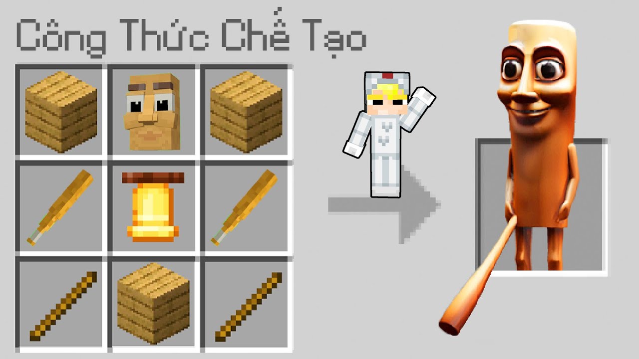 Cách Tô Gà Chế Tạo Tung Tung Tung Sahur Trong Minecraft!-Cách Tô Gà Chế Tạo Tung Tung Tung Sahur Trong Minecraft Chi Tiết
