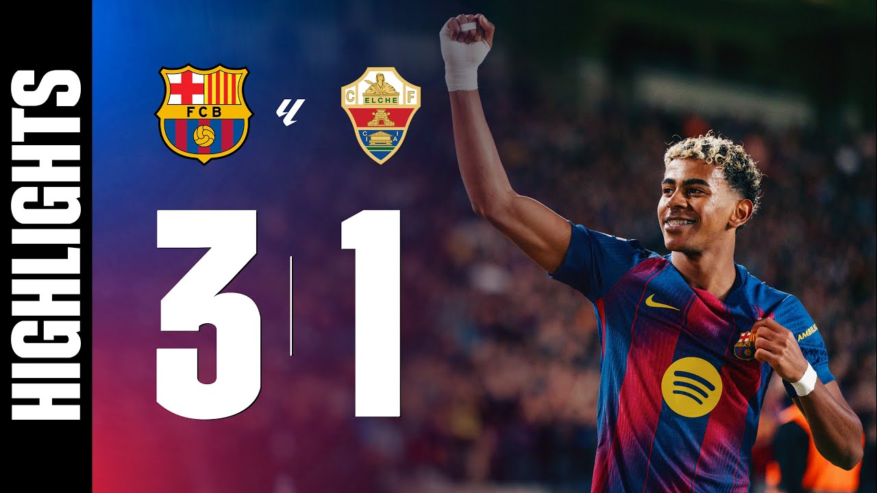 FC Barcelona vs Elche 3-1 Highlights: Lewandowski Stars in La Liga Victory | Match Recap MD11