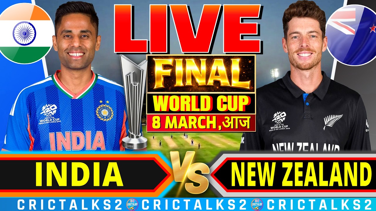 IND vs NZ T20 World Cup 2026 Final Live: Cricket Score & Hindi Commentary Today