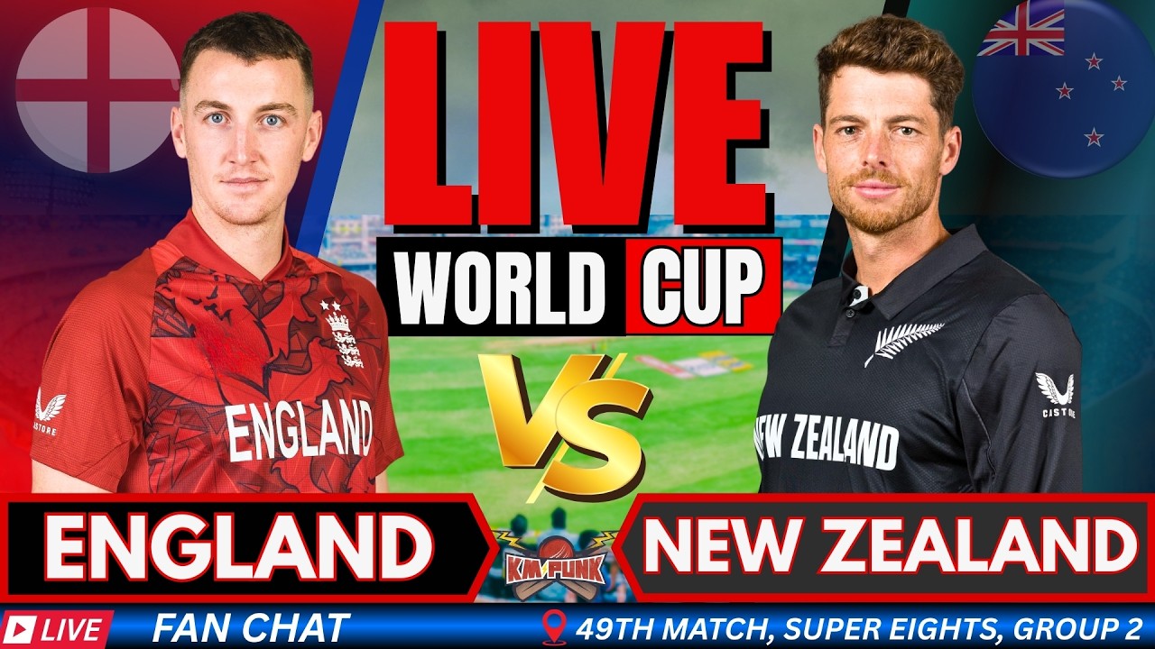 ENG vs NZ LIVE: England vs New Zealand T20 World Cup Super 8 Score & Commentary Updates
