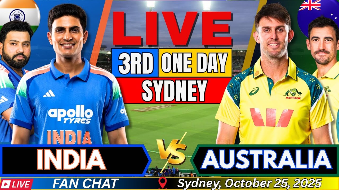 IND vs AUS 3rd ODI Live Score: India vs Australia Live Commentary & Match Updates Today