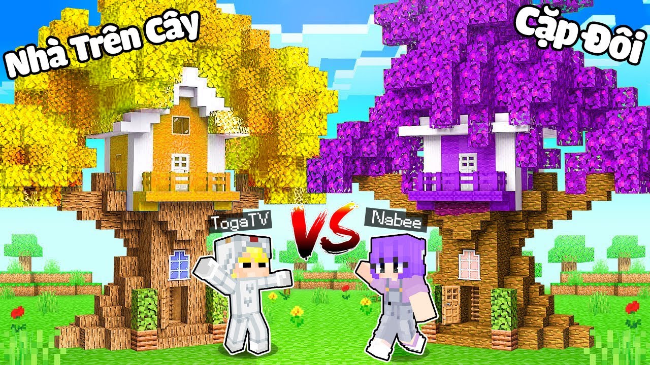 TÔ GÀ THỬ THÁCH 24H XÂY NHÀ TRÊN CÂY CẶP ĐÔI SIÊU KHỔNG LỒ VÀ DỄ THƯƠNG TRONG MINECRAFT CÙNG NABEE-Thử Thách 24H Xây Nhà Trên Cây Siêu Khổng Lồ Trong Minecraft – Tô Gà & Nabee