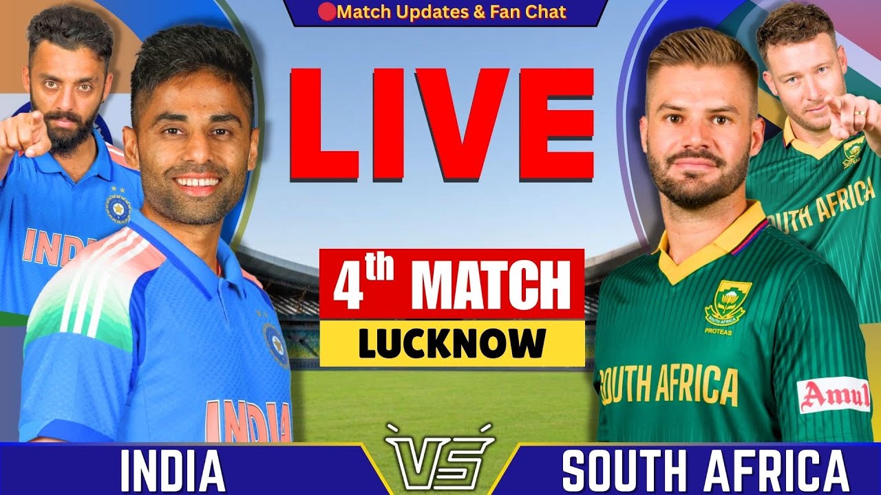 IND vs SA 4th T20 Live: India vs South Africa Live Score, Commentary & Updates