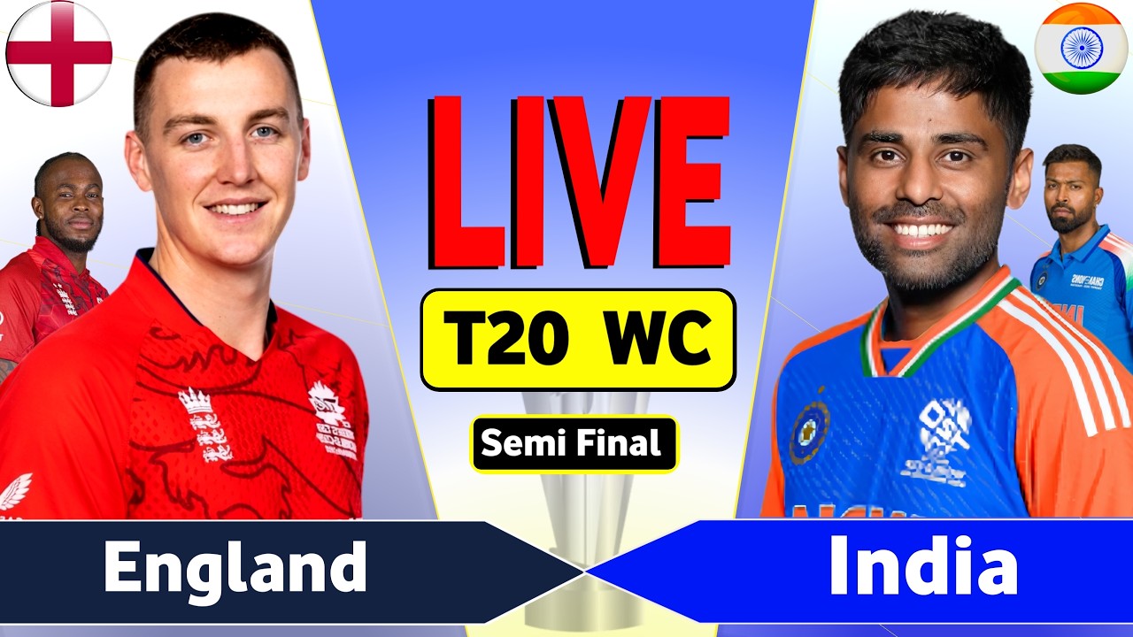 IND vs ENG Live Score: India vs England 2nd Semi-Final Cricket Match Commentary & Updates