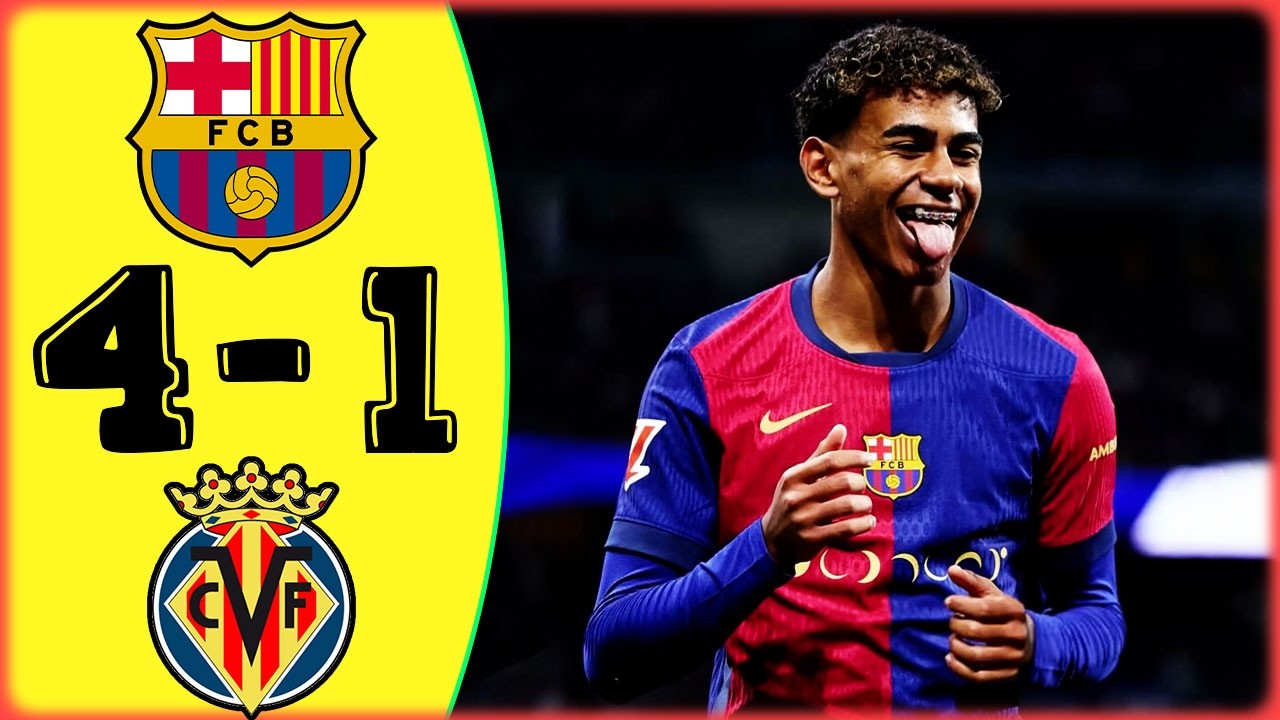 Barcelona vs Villarreal 4-1 Highlights: Yamal Hattrick Destroys Villarreal | LaLiga 2026 Goals