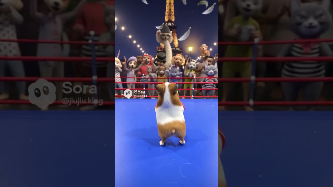 Trận đấu Boxing của “Đẩu Kê” tại Tháp Eiffel, Pháp | #啾啾大王