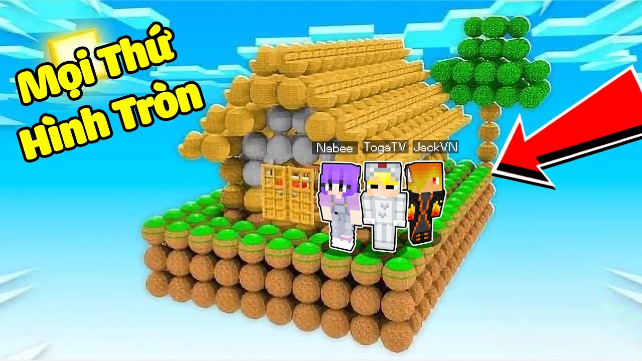 TÔ GÀ THỬ THÁCH 24H SINH TỒN TRONG THẾ GIỚI MỌI THỨ ĐỀU HÌNH TRÒN TRONG MINECRAFT-Thử Thách 24H Sinh Tồn Minecraft: Thế Giới Hình Tròn – Tô Gà
