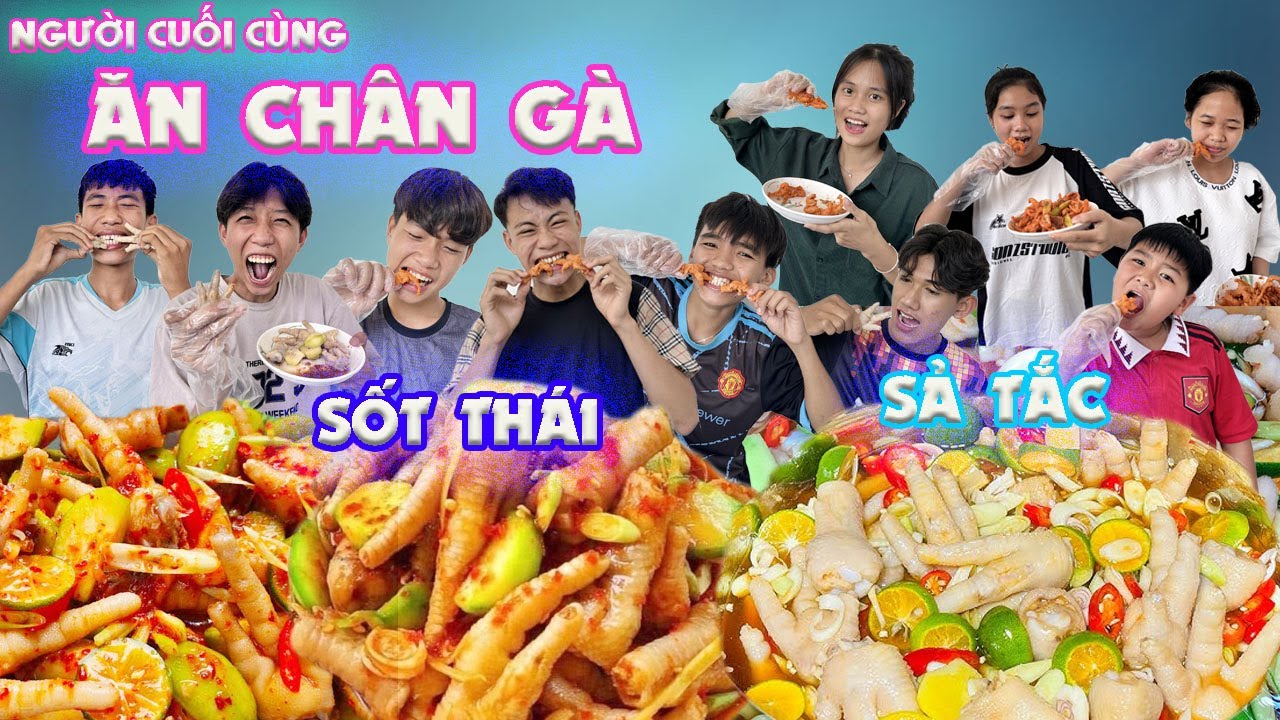Người Cuối Cùng Ngừng Ăn Chân Gà Sốt Thái vs Chân Gà Ngâm Sả Tắc #trangandvinh-Thử Thách Ăn Chân Gà Sốt Thái vs Sả Tắc: Ai Là Người Cuối Cùng? #trangandvinh