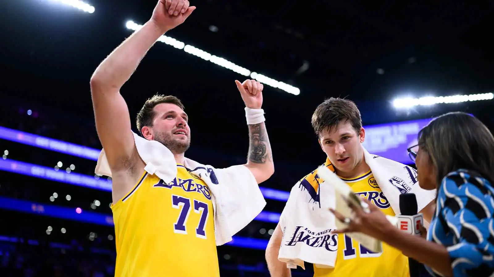 Luka Doncic has the perfect reaction to the OT win over the Nuggets