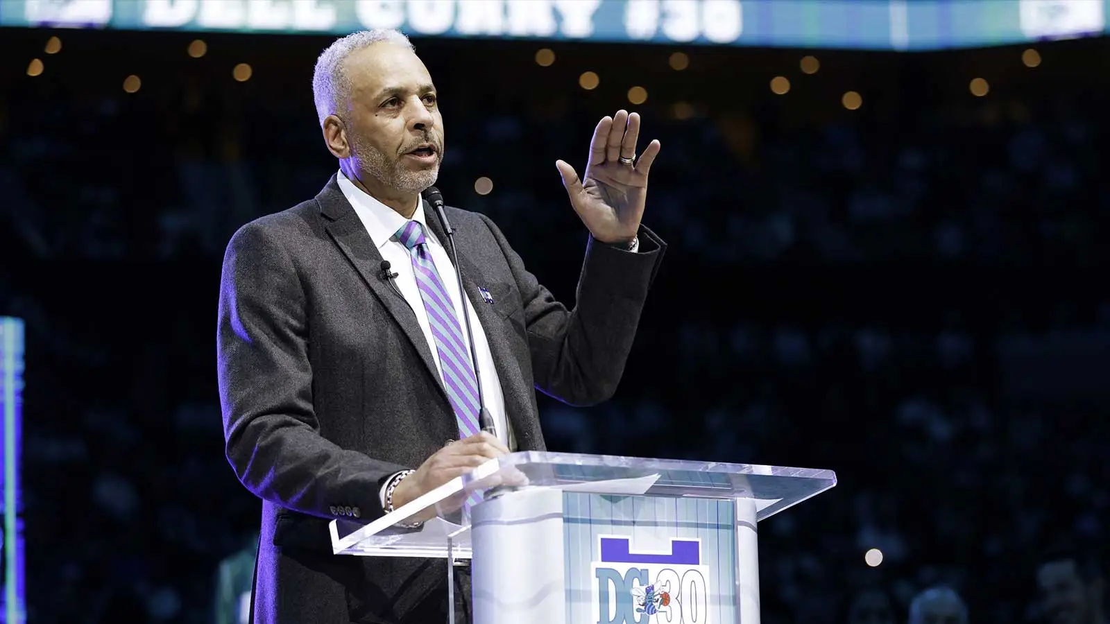 Dell Curry’s emotional jersey retirement speech