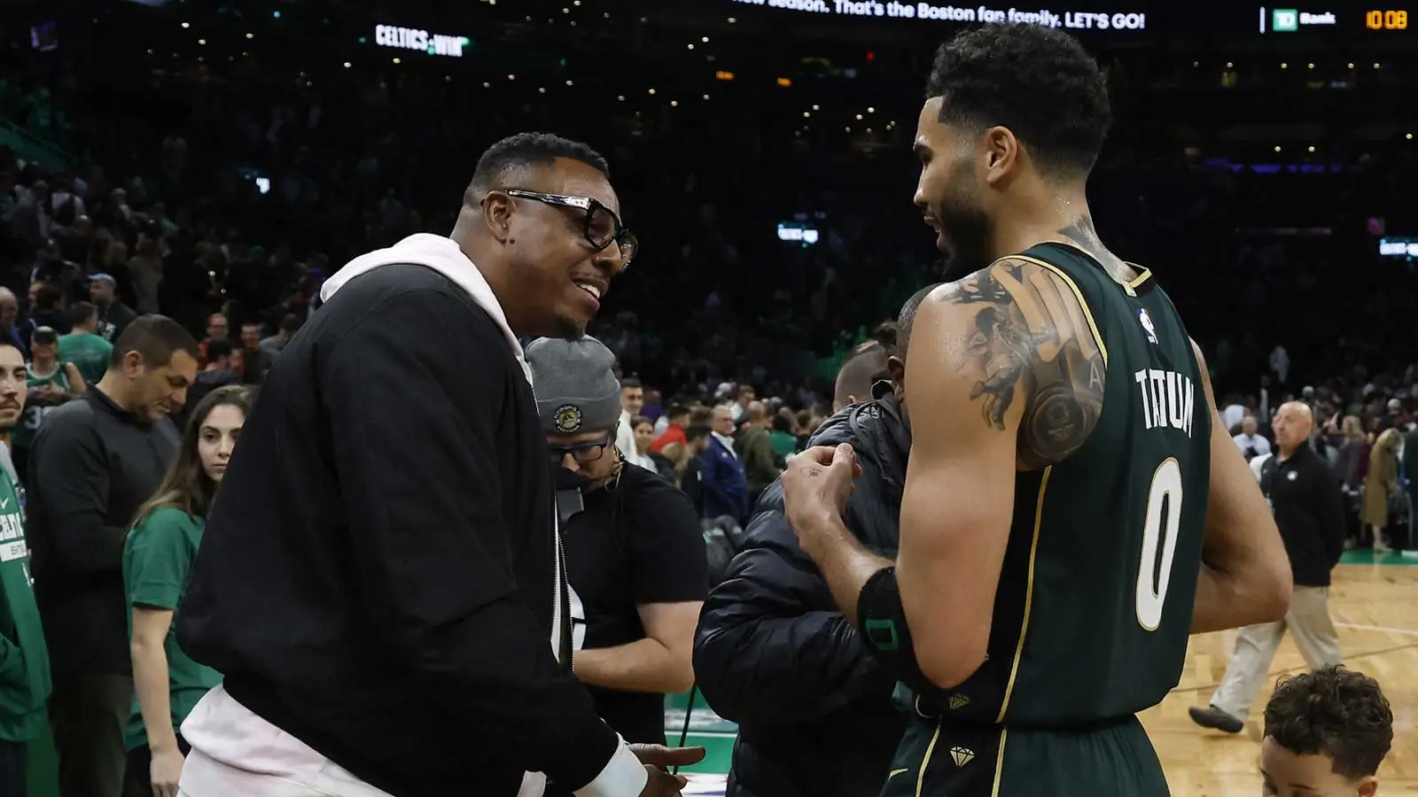 How Paul Pierce is staying close with Jayson Tatum, Jaylen Brown