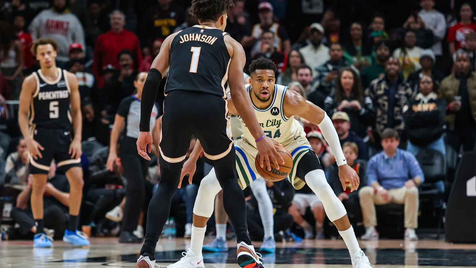 Jalen Johnson brushes off rumors of trading Giannis for himself