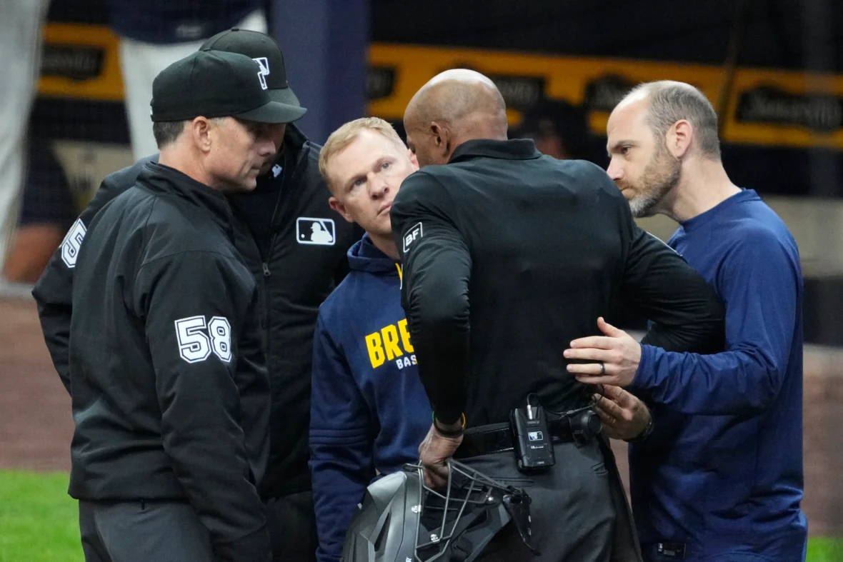 MLB umpire CB Buckner injured, out of Rays-Brewers game