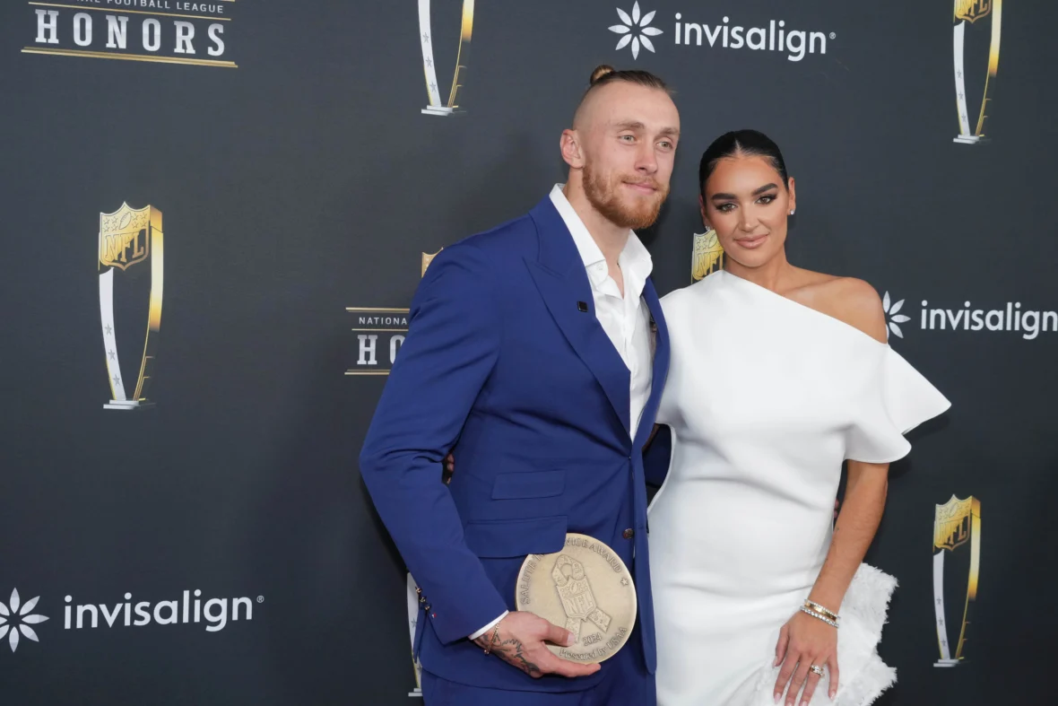 George Kittle turns Superman for wife Claire Kittle as they fight eight-legged intruder