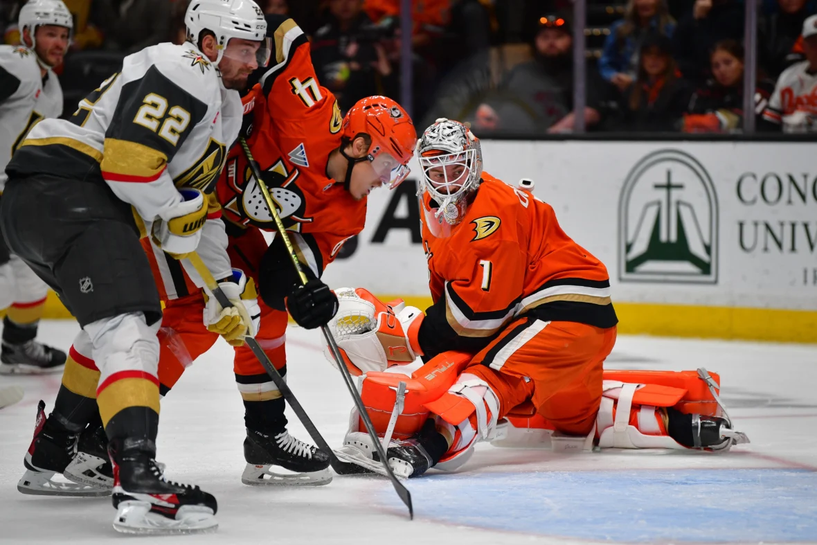 Golden Knights chase Dostel, rout Ducks in Game 3